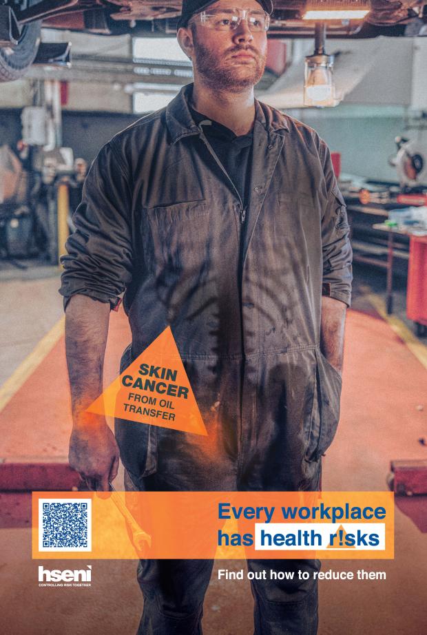 Workplace Health Campaign - Oil transfer poster