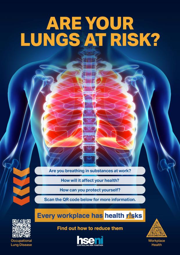 Workplace Health Campaign - Risk to Lungs poster