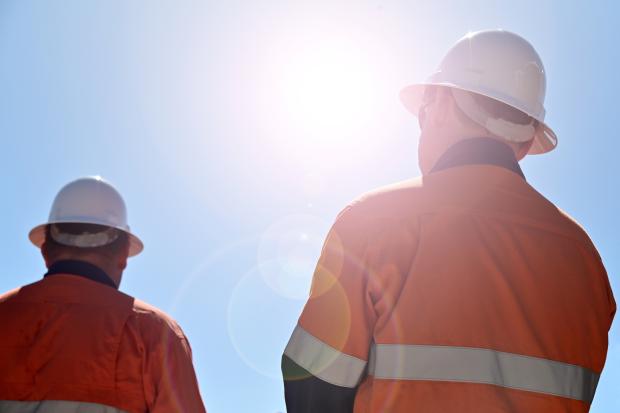 Working in the sun - Construction